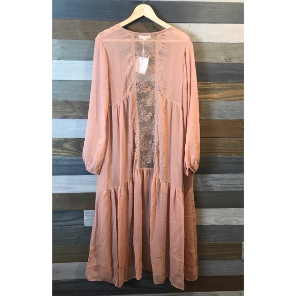 Boho Lace Detail Duster Cardigan - Picture 5 of 7